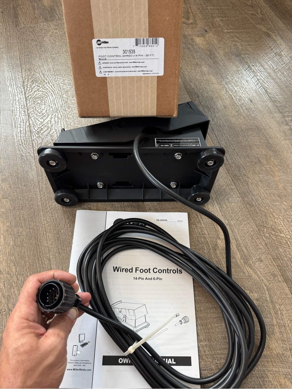 Miller Wired Foot Control  NEW 301589 weld welding welder